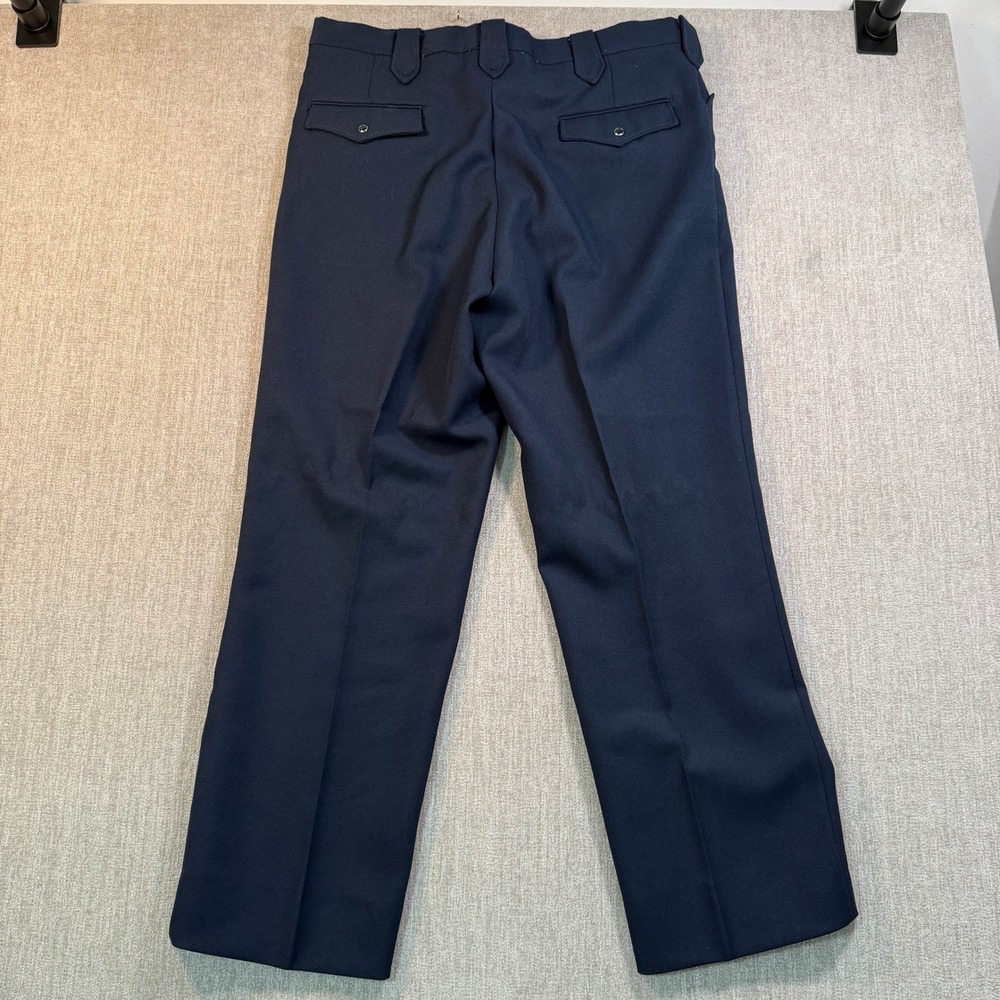 Mesquite Niver Western Wear Mens Navy Straight Leg Trousers USA Made 32x29 - Picture 2 of 7